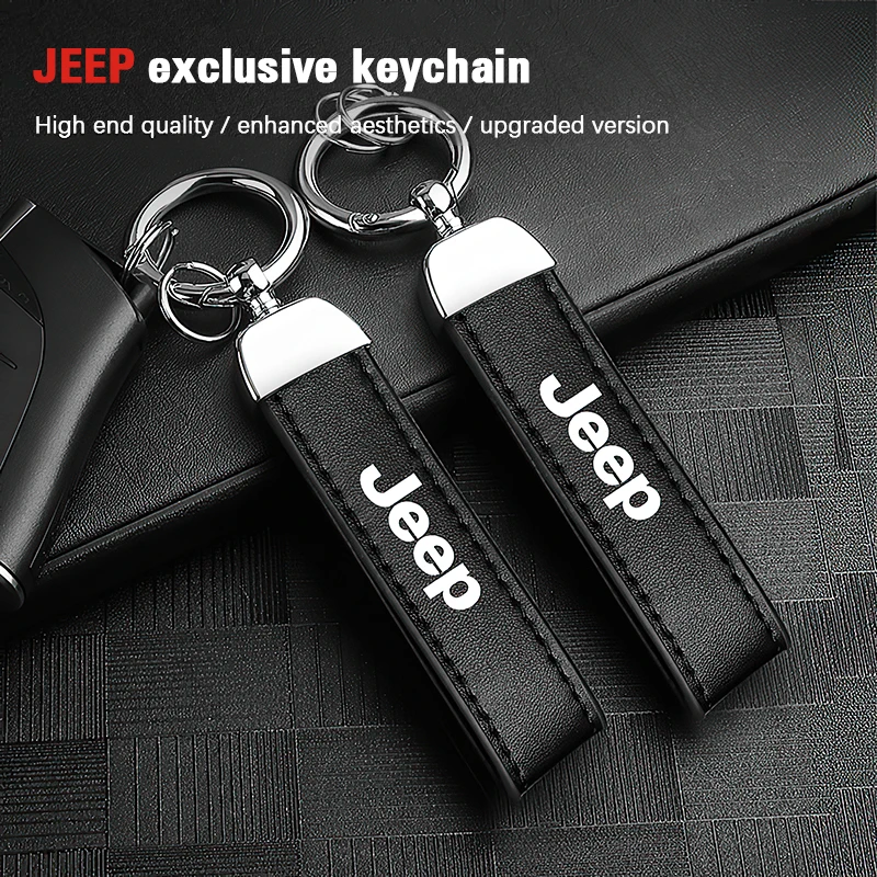 Car Logo Keychain Metal Keyring Key Accessories For Jeep Renegade Compass Grand Cherokee Wrangler jk Gladiator Patriot Liberty