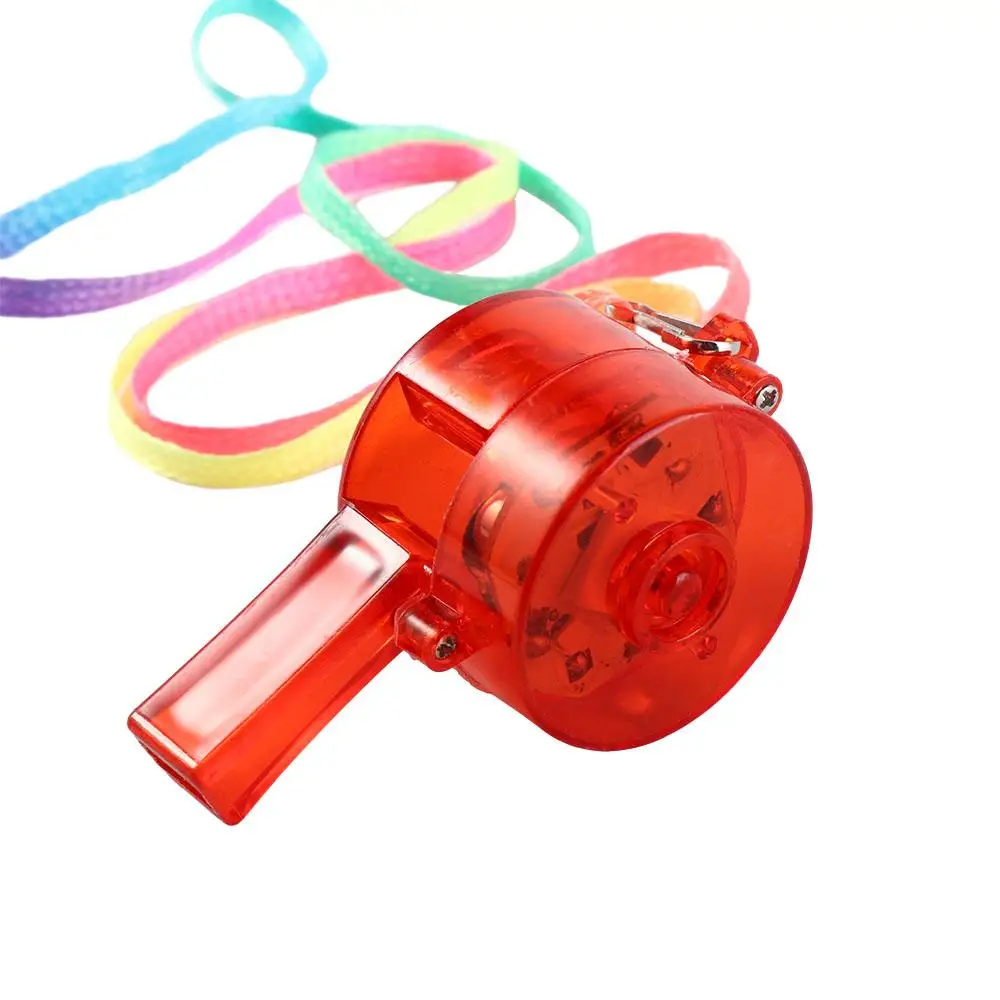 

Kids Children Glow in The Dark Glowing Colorful Pendant Whistle Flashing LED Whistle LED Flashing Whistle LED Light Up Whistle
