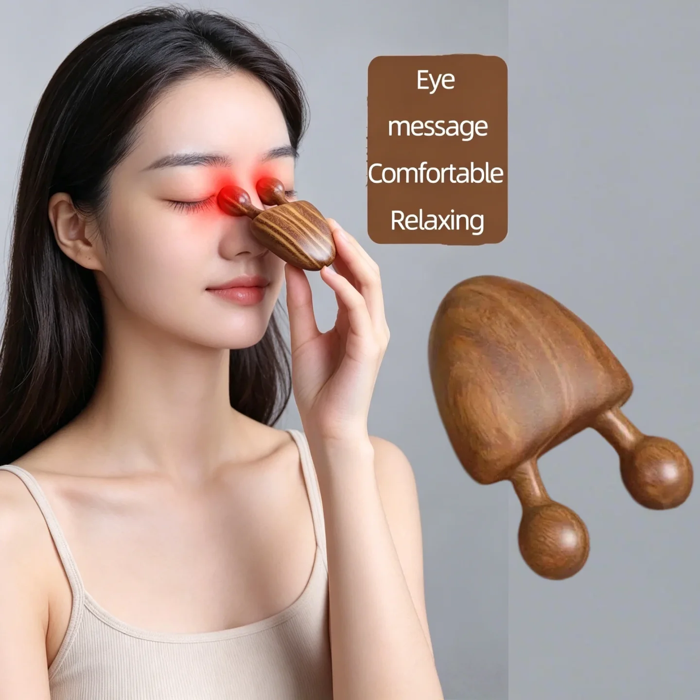 

1pc Sandalwood Face Massager Nose & Face Massager - Eye Relief Tool Snail Facial Meridian Massage