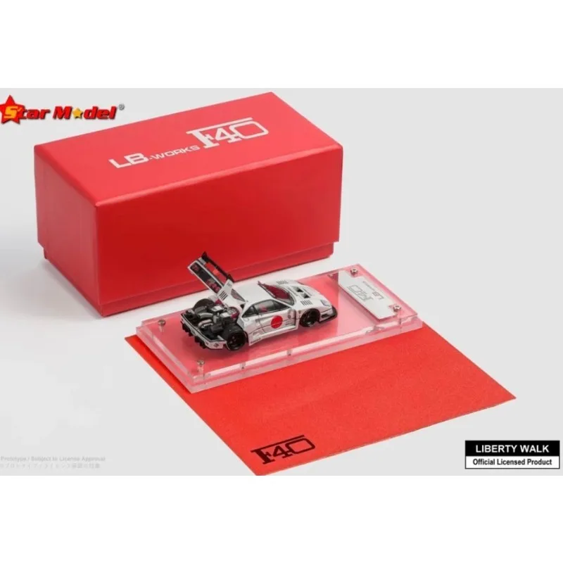 Star Model 1:64 - Super Sports F40 Widebody Modified Cast Aluminum Car Model, Gift for Teenagers, Decoration for Adults.