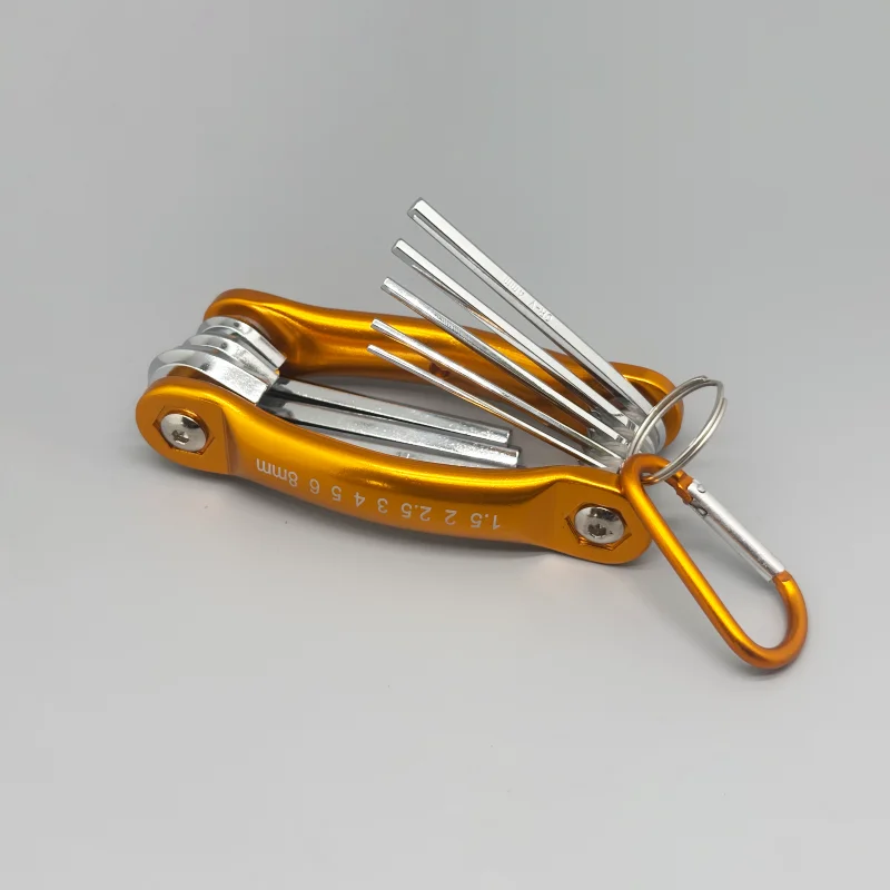 Folding Socket Wrench Metric Allen Key Set L Wrench Hexagonal Spanner Disassembly Car Tools High-carbon Steel Hand Tools Key Set