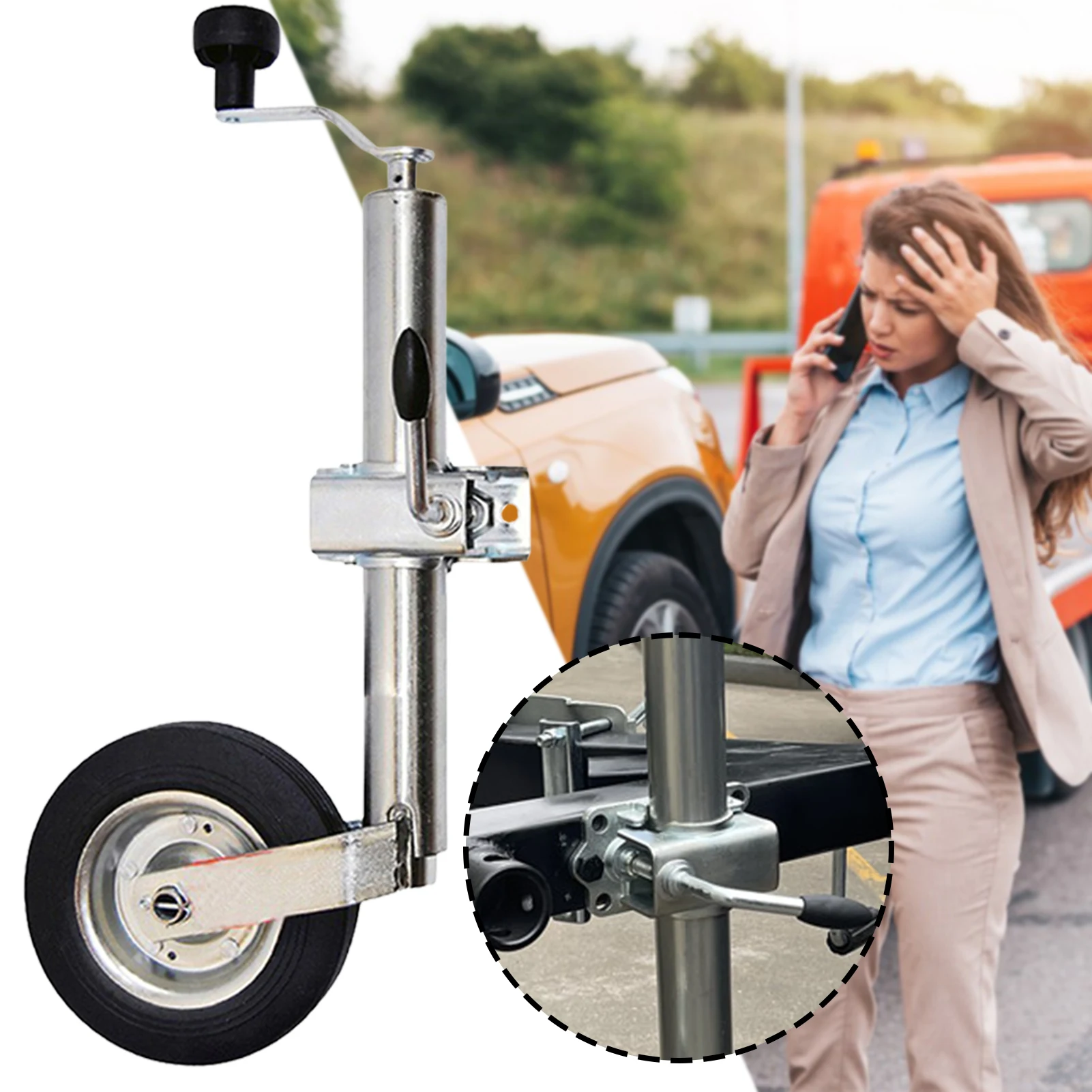 

Guide Wheel Jockeys Wheel With Clamp Extra Height Heavy Duty Jockeys Wheel Caravan-Accessories High Load Capacity Jockey-Wheel