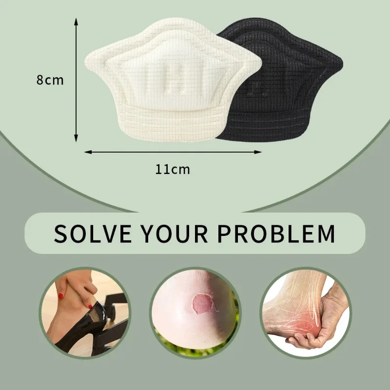 2/8pcs Shoe Pad Foot Heel Cushion Pads Sports Adjustable Antiwear Feet Inserts Insoles Heel Protector Sticker Insole Brioche