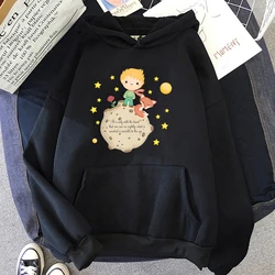 Little Prince And Fox Print Hooded Plus Size Hoodie Women Sweatshirts Harajuku Autumn Winter Warm Female Pullover Clothing