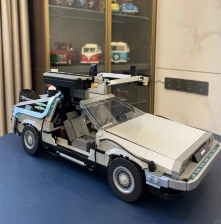 

Совместимая машина времени «Назад в будущее» 10300 DeLorean DMC-12, строительные блоки, строительные автомобильные кирпичи, игрушки для детей, подарки