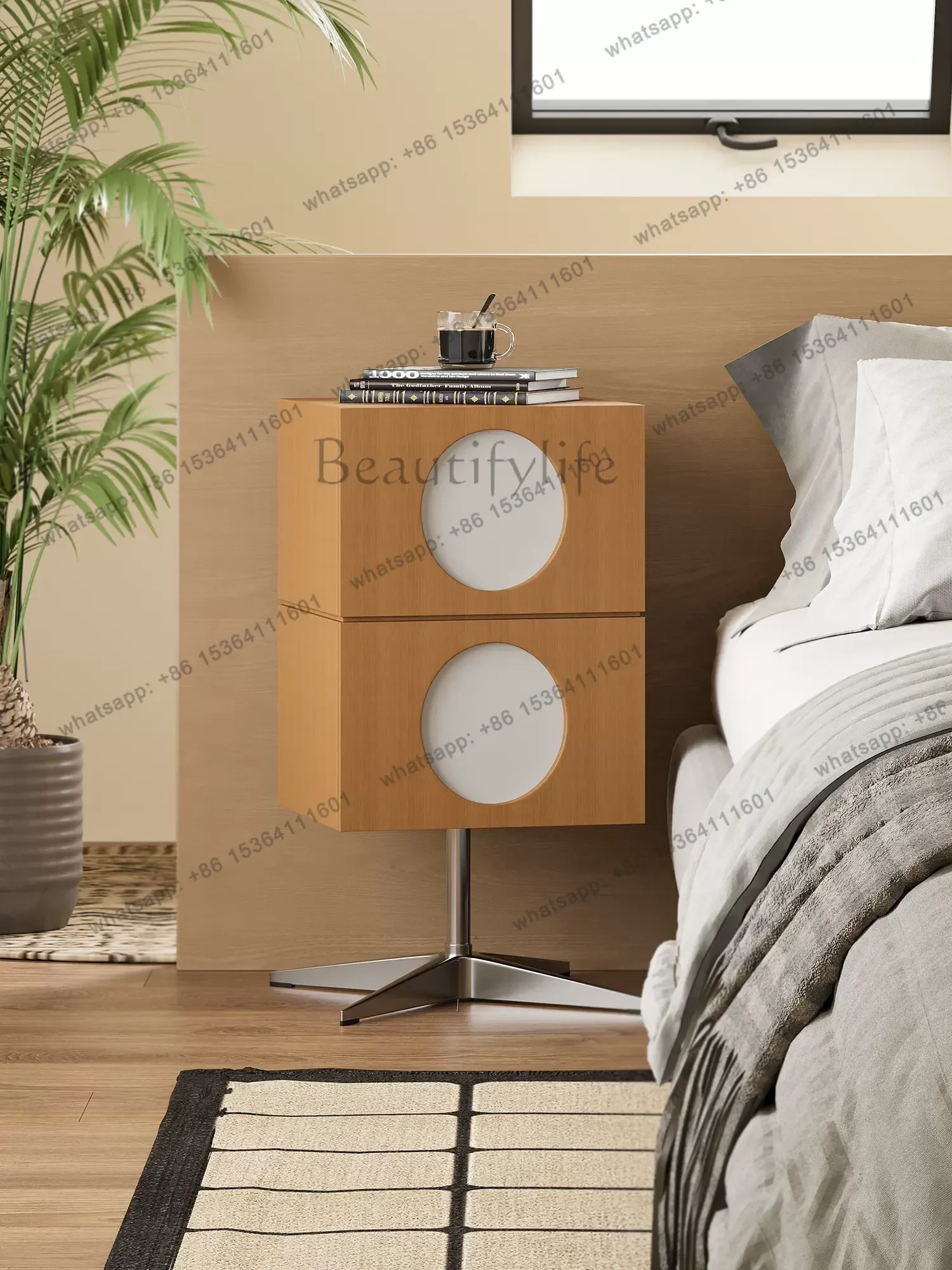 exquisite simple bedroom bedside table small apartment living room medieval time locker