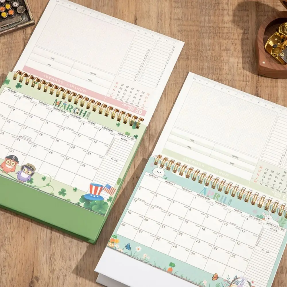 

Small Size Desk Calendar Mini Design Thick Paper Daily Planning Supplies Write Memos Coil Binding Desk Planner Office Use