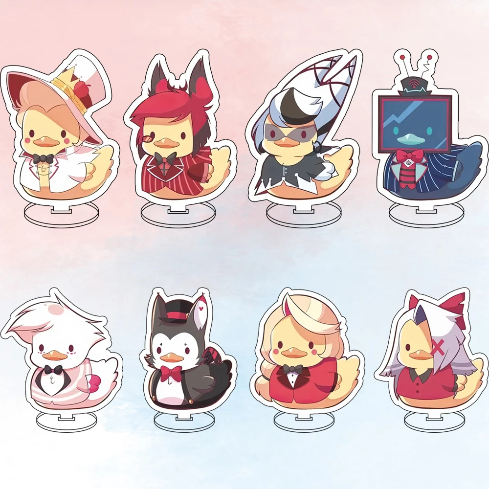 

For Hazbin Hotel Vox Alastor Vaggie Lucifer Morningstar Angel Dust Charlie Morningstar 10cm Acrylic Stand Desktop Ornament Gift