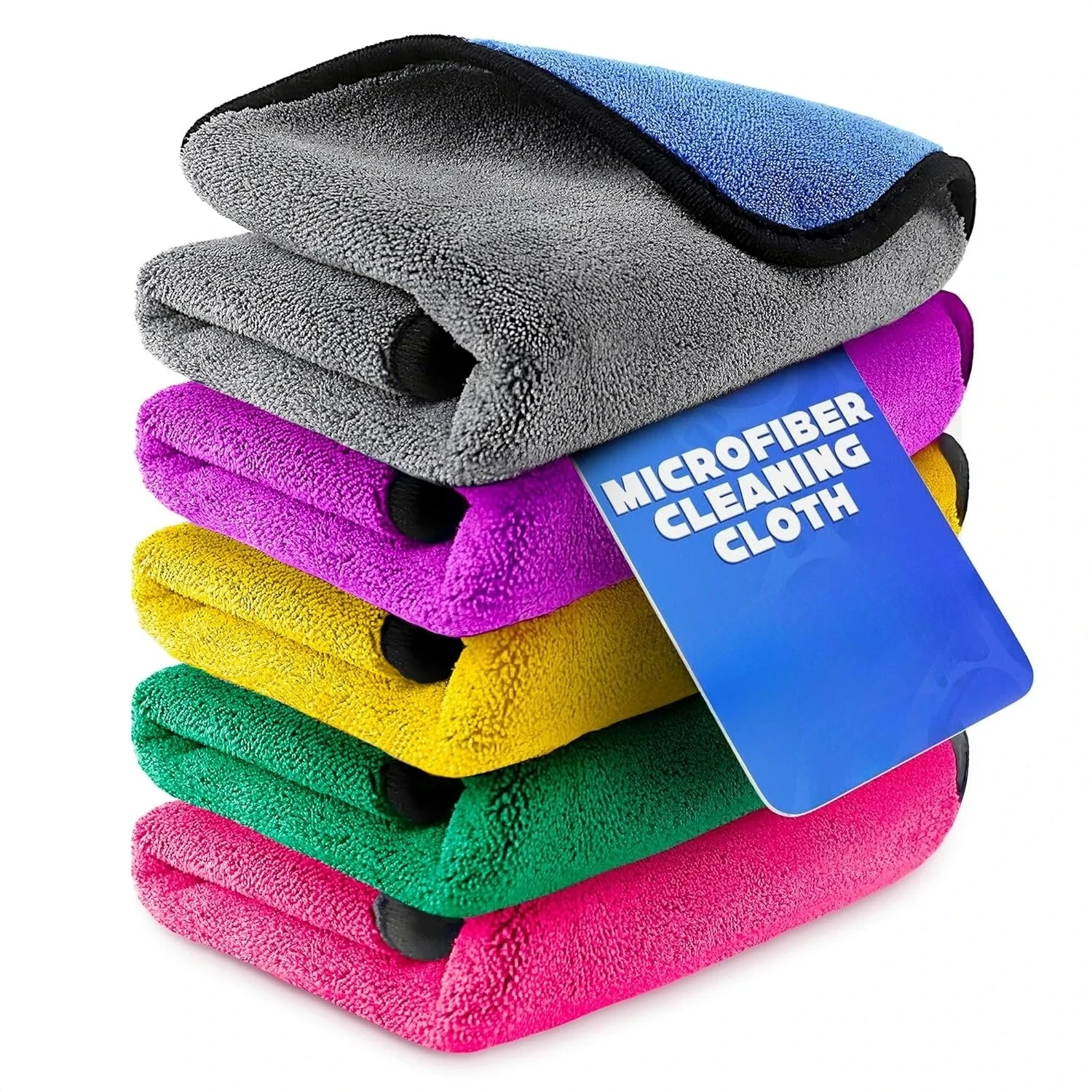 5/10pcs Heavy-Duty Microfiber Cleaning Cloths Fabric Towels,For Car Detailing,Windows,Glass,Kitchen & Household Use,Cloth