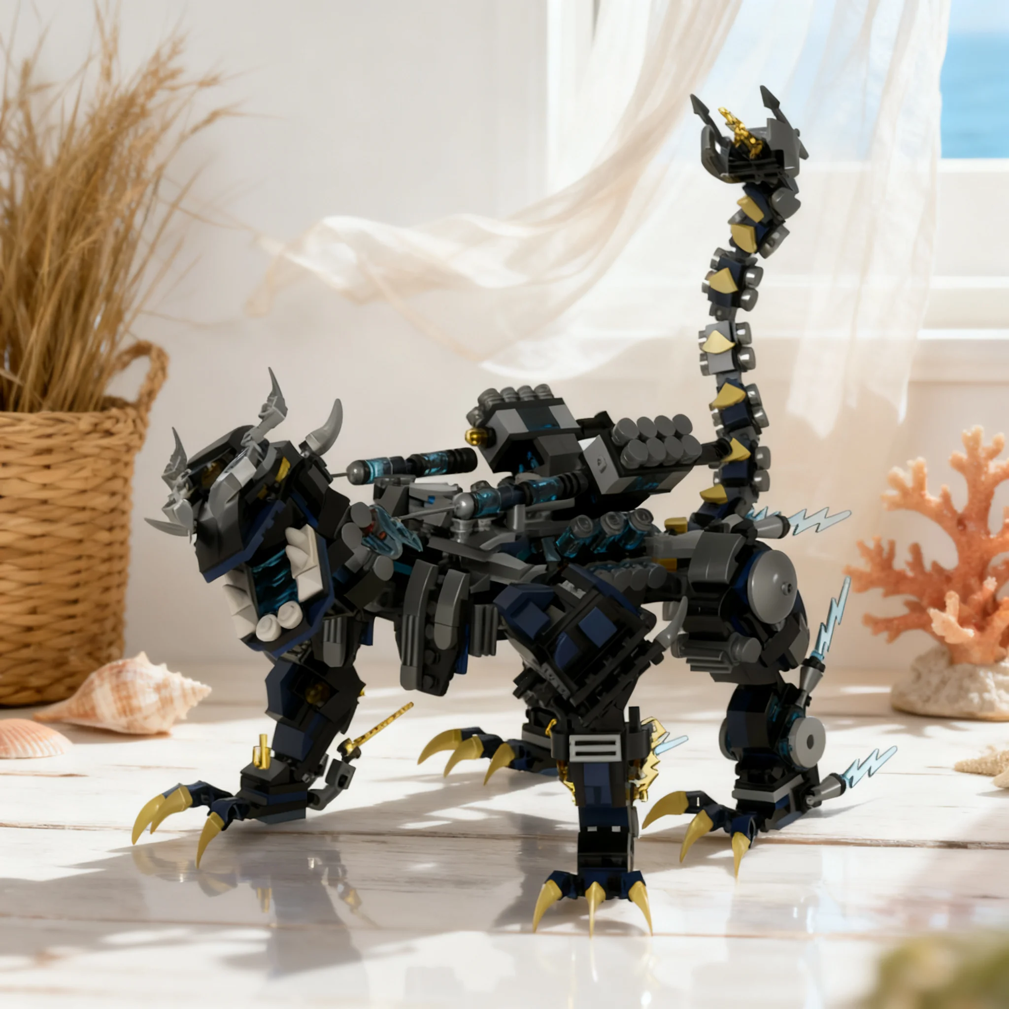 1048pcs MOC Lightning Dragon Model Building Blocks Architecture Toy Christmas Gifts Birthday Education Idea Brick Kids Assemble