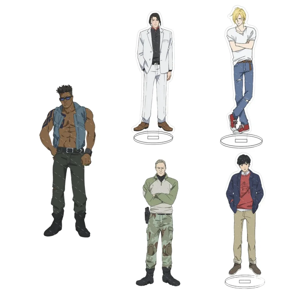 Anime Store Charm BANANA FISH Chibikoro Soo-Ling Chibikoro Acrylic HD Figure Keychain Pendant Decor Fans Gifts About 15cm