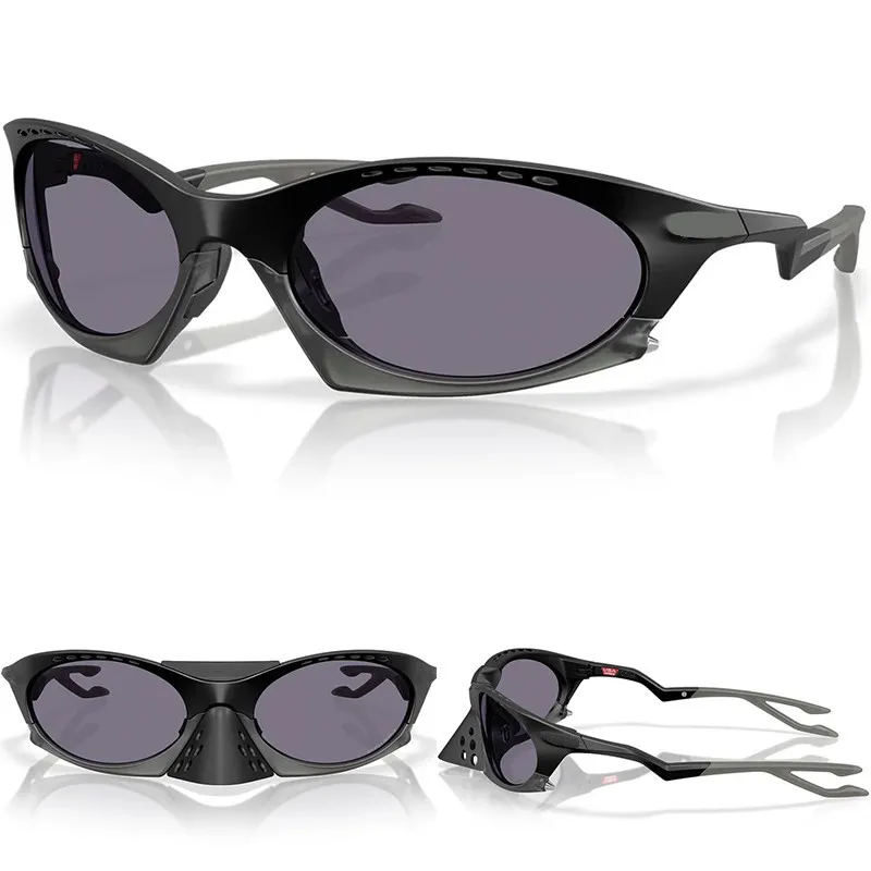 المتضخم Steampunk النظارات الشمسية الرجال العلامة التجارية تصميم مرآة فاسق نظارات شمسية للرجال الذكور الصيد نظارات رياضية UV400