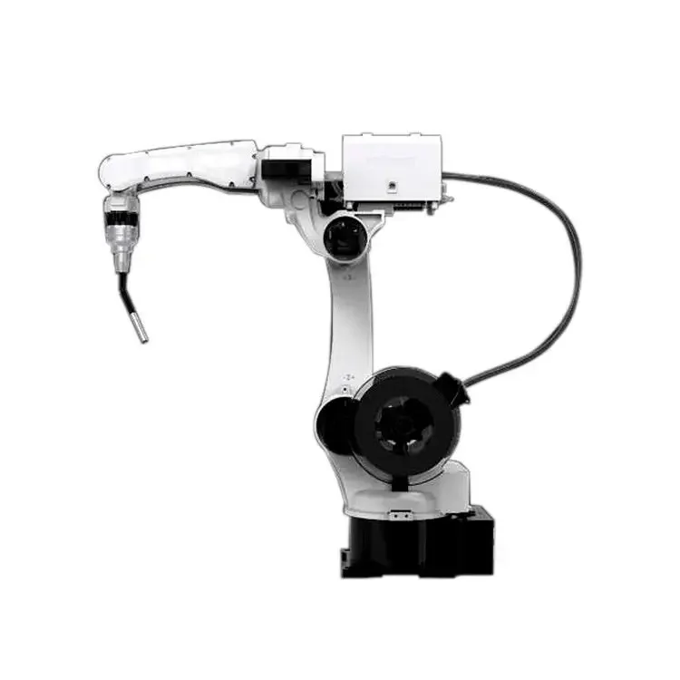Lengan Robot las Robot, peralatan industri mesin dengan pengelas dan pengontrol mesin otomatis