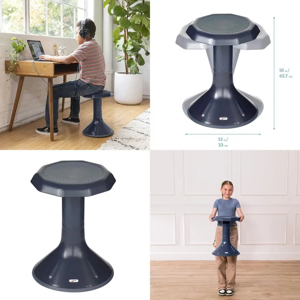 

Active Core Engagement Wobble Stool, 18 Seat, Flexible Navy Seat