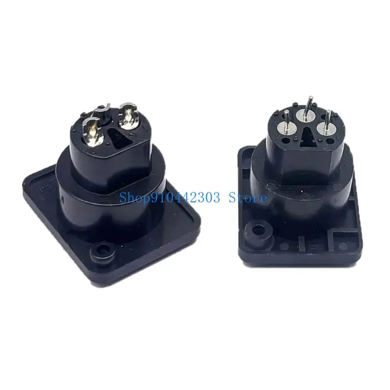 L4MD 3Pin XLR Adapter ABS Plastic Legering Shell Rechte Terminal Panel Mount Connector voor Live Event Auditieve Systemen
