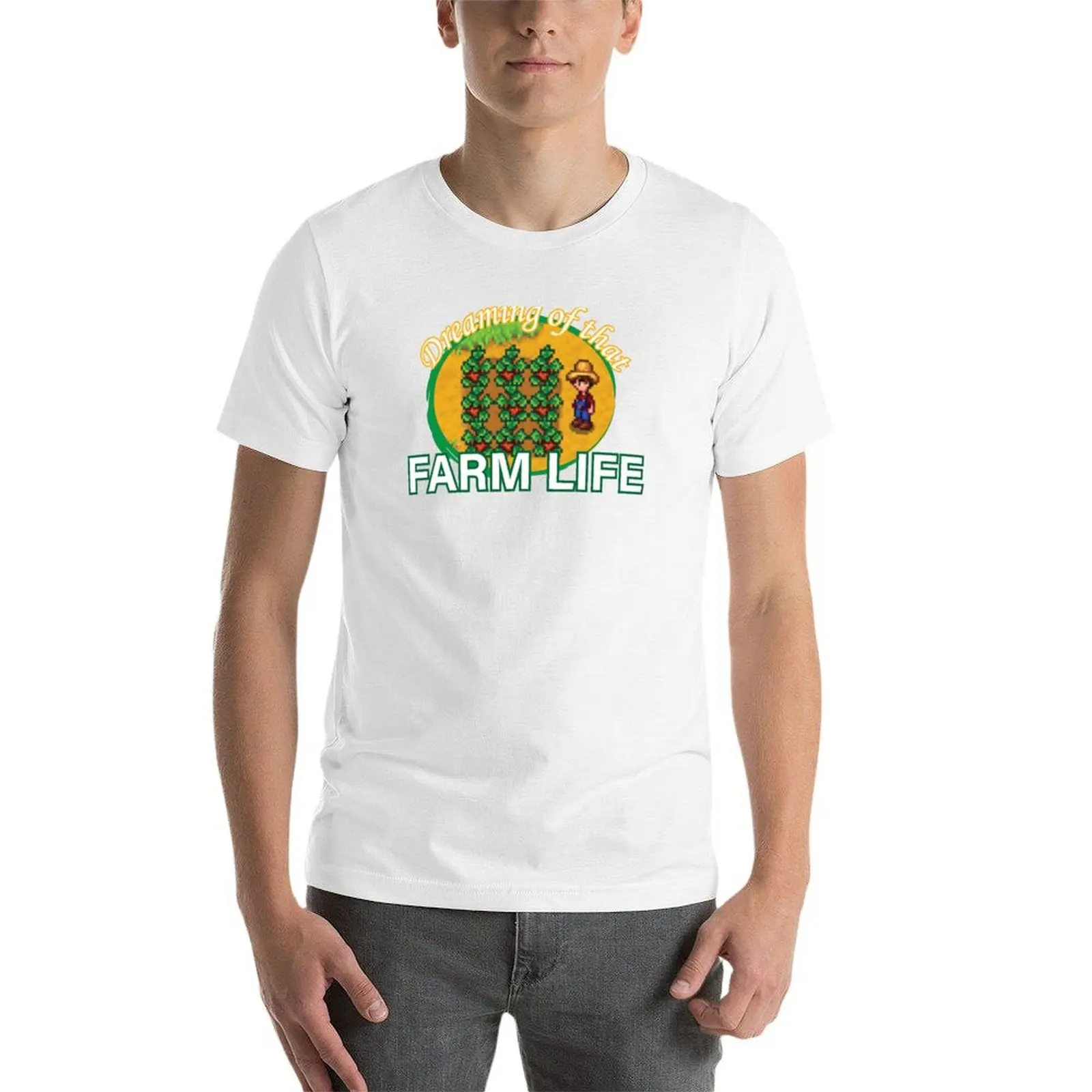 Koszulka z motywem wiejskiego życia, męska koszulka codzienna, koszulka z możliwością personalizacji