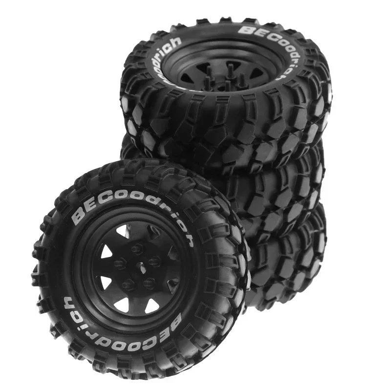 

4pcs 93mm Metal 1.9" Beadlock Wheel Rim Rubber Tire Set for 1/10 RC Crawler Car Trxs TRX4 RC4WD D90 D110 Axial SCX10