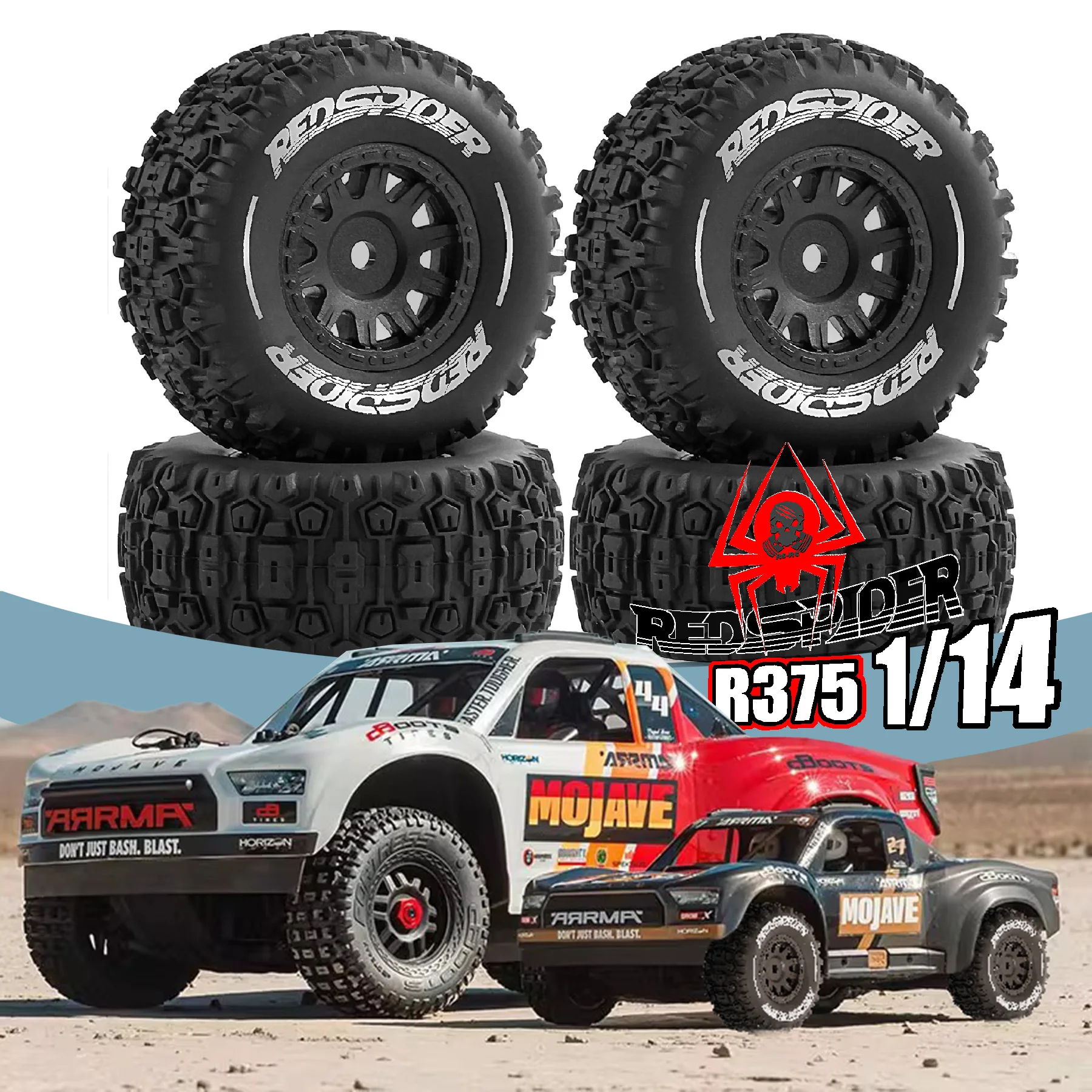 RED SPIDER 4Pcs 1/14 RC Rally Racing Drift Tires On Road Car Rubber Tyres for Tamiya TT01 TT02 1/12 1/14 RC Car Upgrades Parts