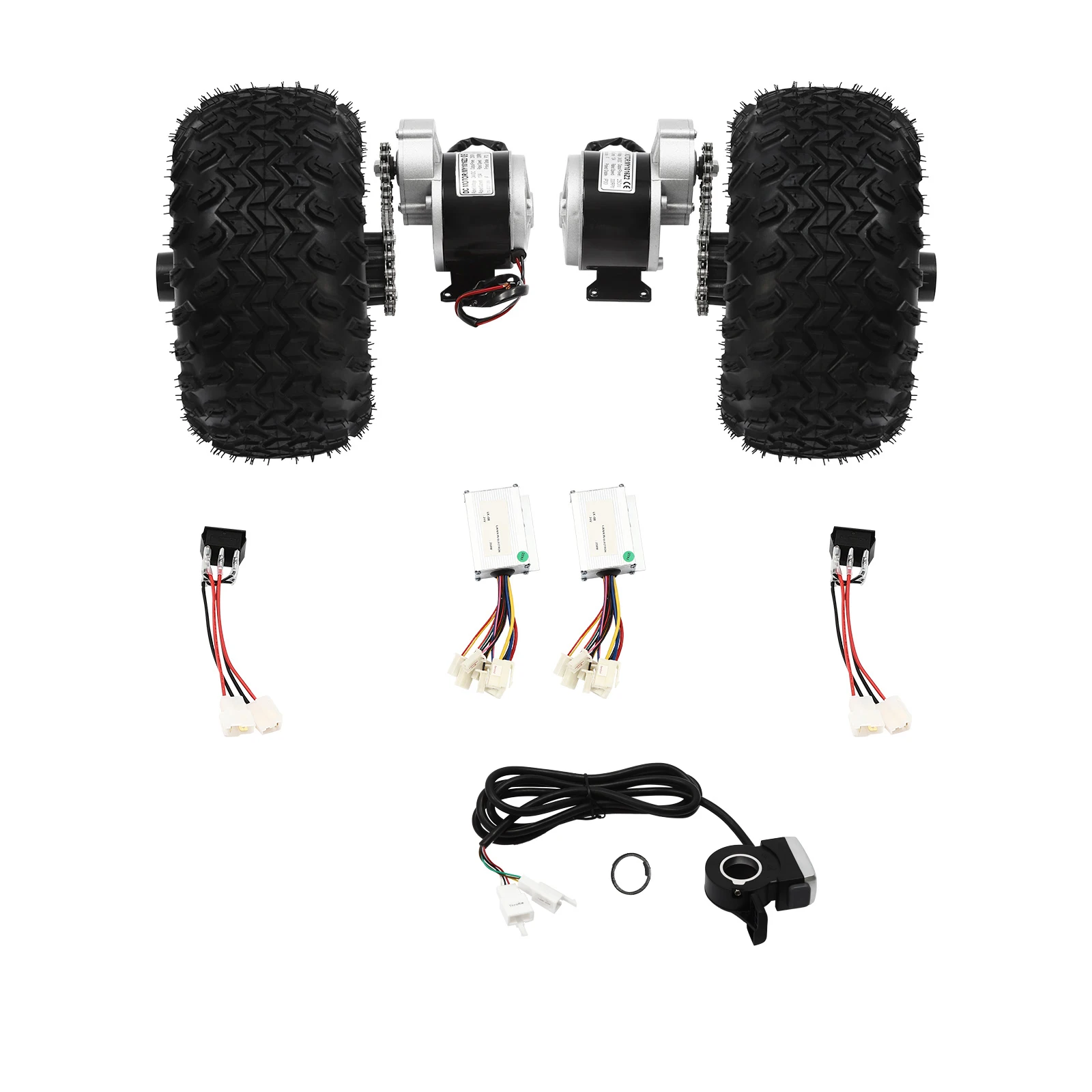 

Electrical Scooter Conversion Kit 250W 24V 10in Motor Drive Air Wheel Conversion Kit 10km/h for Go-karts, Wheelchairs & Scooters