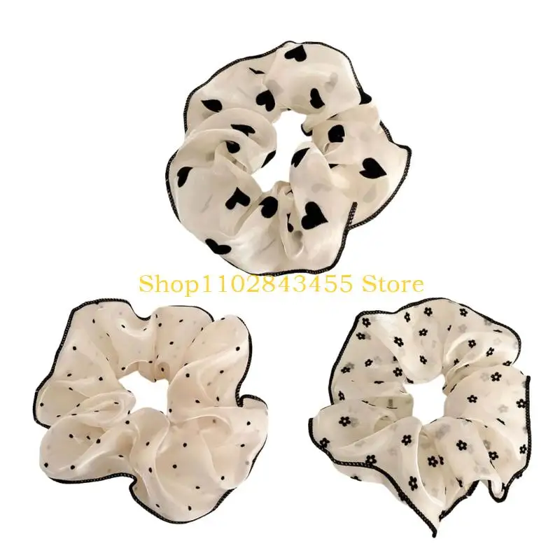 

49MC Delicate Hair Scrunchie Stretchy Fabric Hair Tie Accessory for Casual Styling