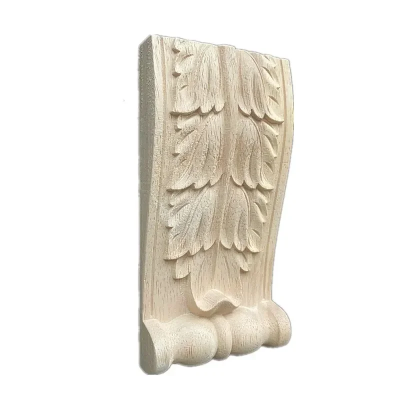 European-style Applique Stigma Flower Architectural Decoration Maison Solid Wood Carved Beam Support Vintage Home Decor