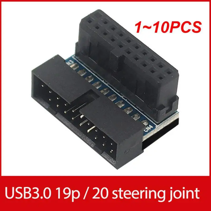 1~10PCS 3.0 19 pin 20pin Male To Female Extension Adapter Up Down Angled 90 Degree For Motherboard Mainboard