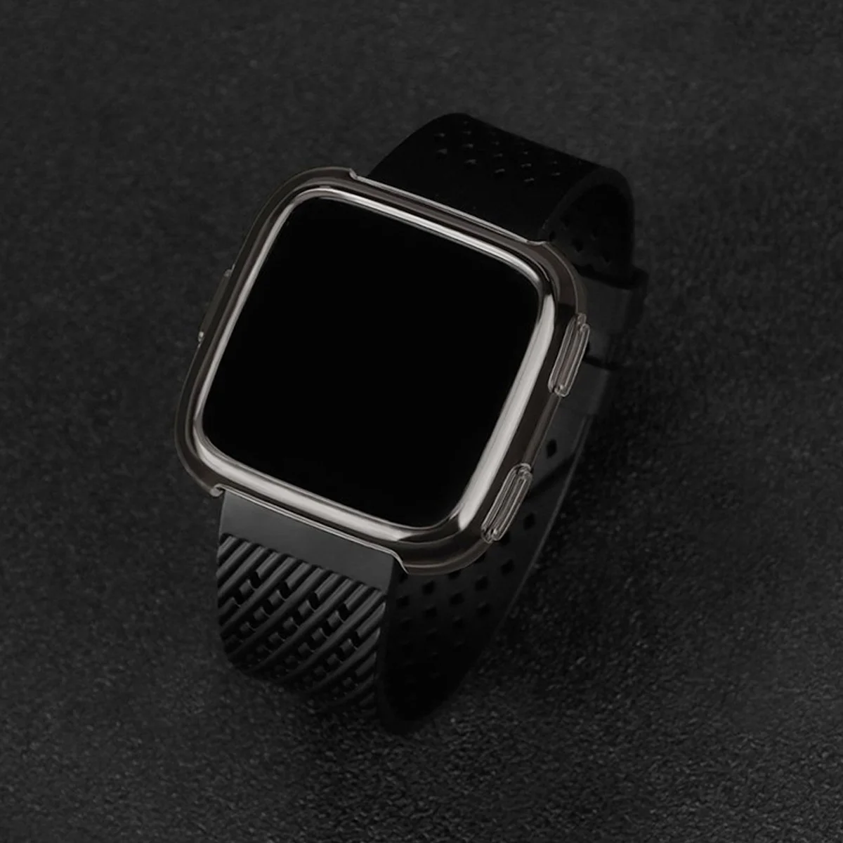 3 ชิ้น Tpu หนาทนทานป้องกันรอยขีดข่วนฝาครอบป้องกันสำหรับนาฬิกาอัจฉริยะเข้ากันได้กับฟิตบิท(สีเงินใสโรส