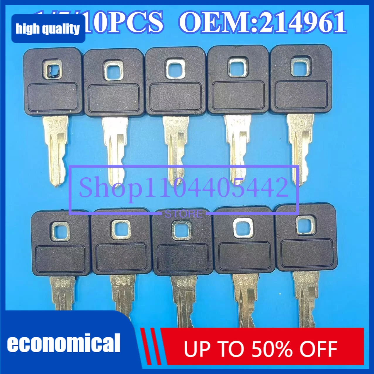 

1/5/10 шт. 961 ключи зажигания 214961 214-961 ключ, совместимый с Ditch Witch Trencher RT40 1330