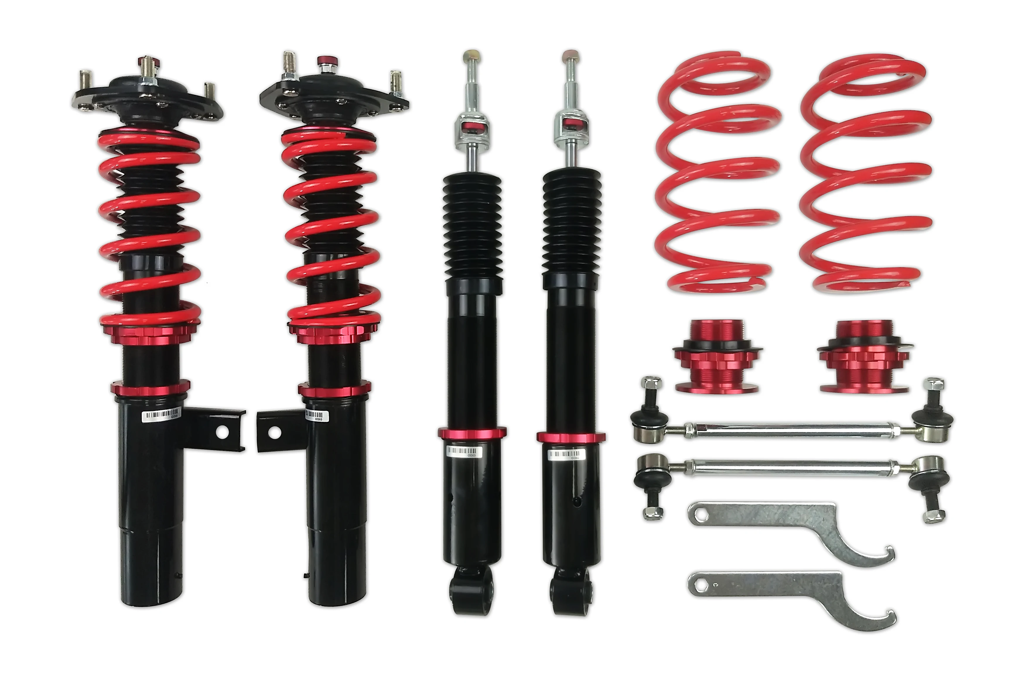 30 Steps Adjustable Front Rear Coilover Shock Absorber for Cars