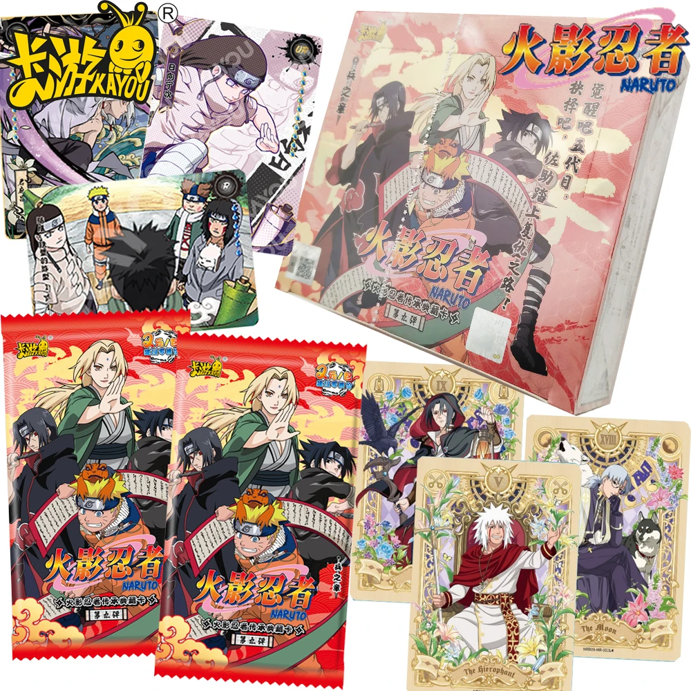 

New KAYOU Genuine Naruto Collection Cards Hot Blooded Battle Anime High Quality Character Creative Trading Cards Kids Xmas Gifts
