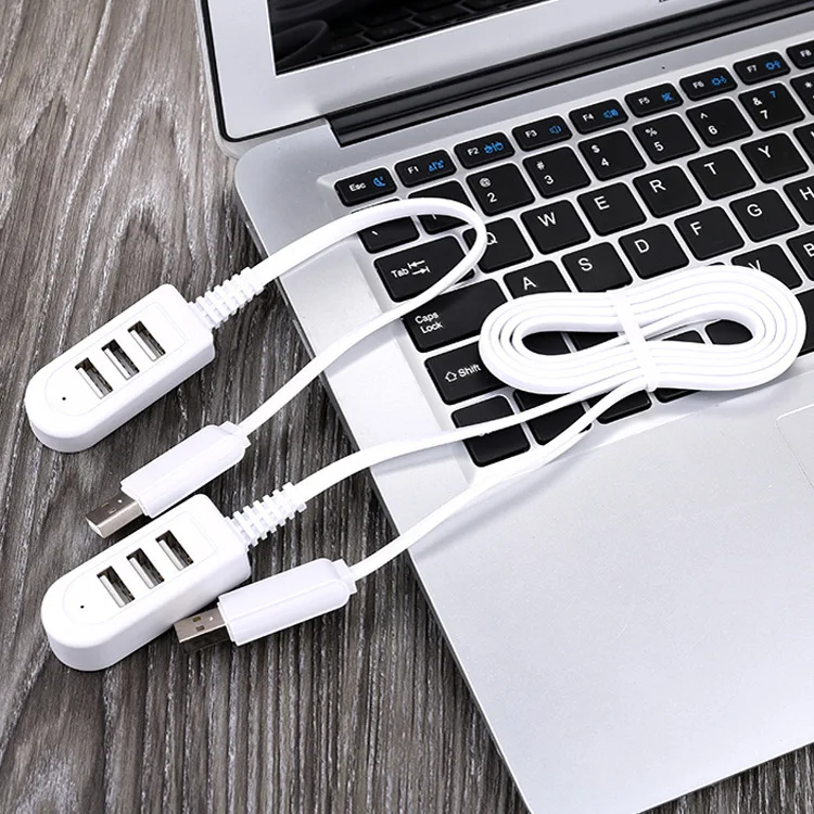 3 Port USB Hub Extend Cable 1.2m USB 2.0 Splitter Wire Data Transfer Device Charging USB Adapter Laptop PC Computer USB Extender