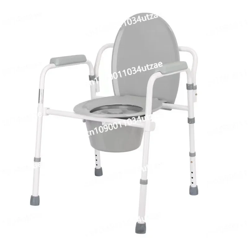 Elderly Toilet Chair Mobile Toilet Stool Household Toilet Chair Folding Stainless Steel Maternity