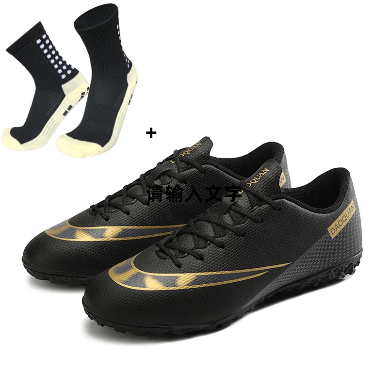 ZHENZU Size 32-47 Men Football Boots Kids Soccer Shoes Boy Girl AG/TF Ultralight Soccer Cleats Sneakers