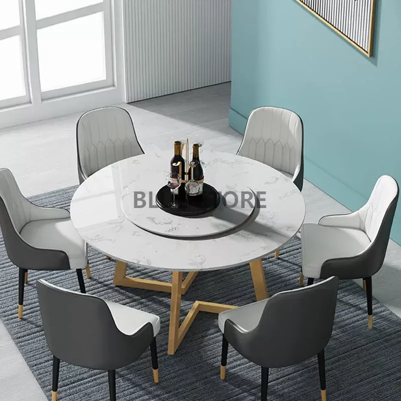 TOCADISCOS nórdico de oro, patas de mesa de comedor de mármol de Metal, mesa de comedor redonda de café moderno, Muebles de cocina, Muebles de