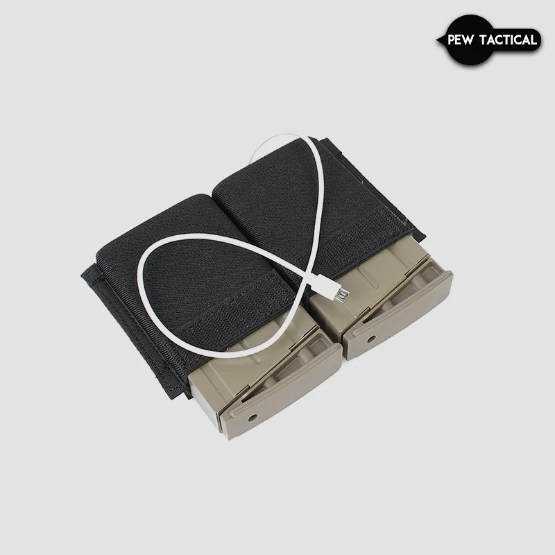 

PEW TACTICAL Двойной чехол для журналов 7,62, эластичный съемный держатель для магазинов с крючками для нагрудной установки MK3 MK4