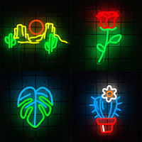 Plant Series Led Neon Signs, Wall Art Wall Lamps, Usb Powered, Used For Decor In Homes, Flower Shops, Bars, Parties And Clubs.