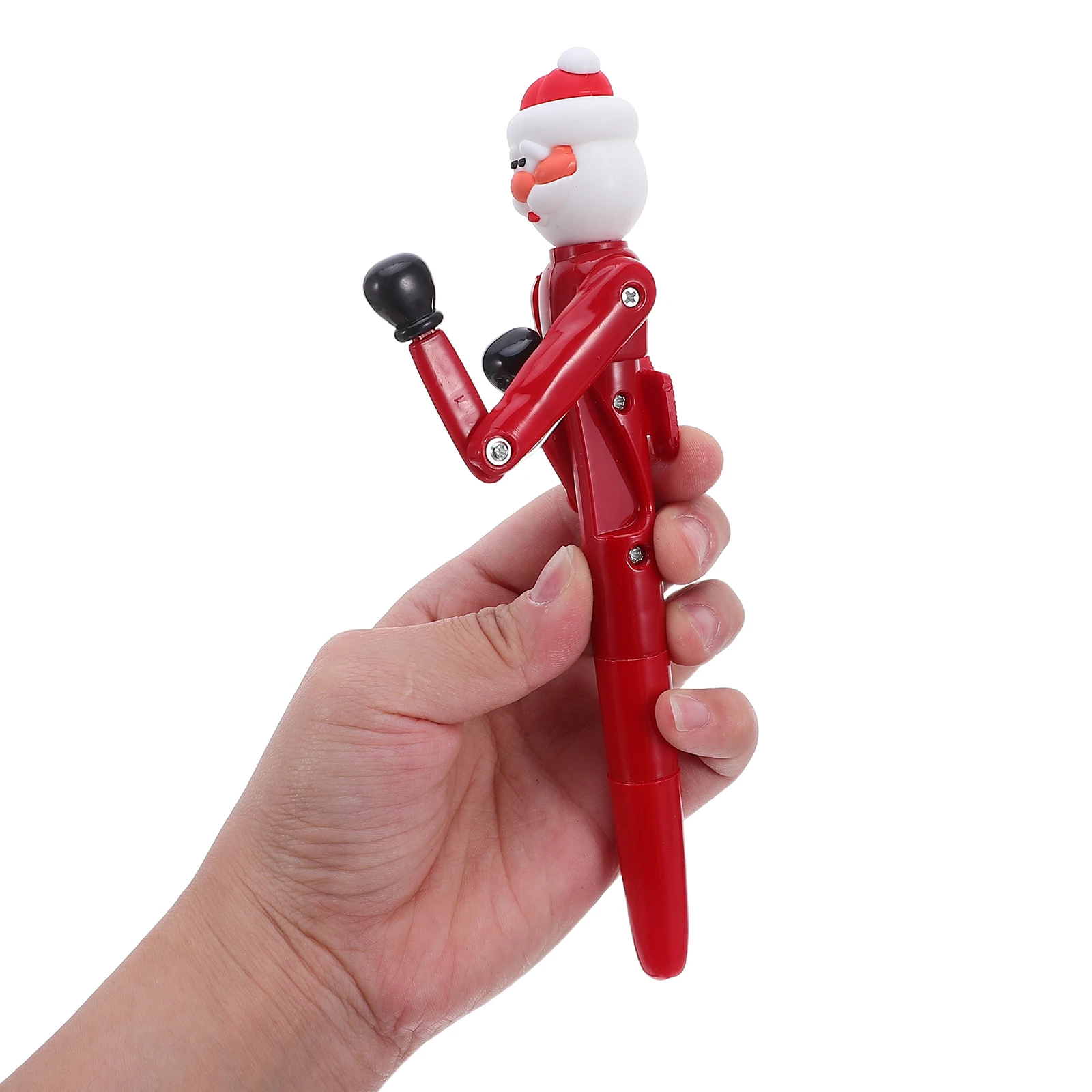 

4 Pcs Santa Claus Boxing Pen Cartoon Ballpoint Pens Christmas Funny Cute Party Favors
