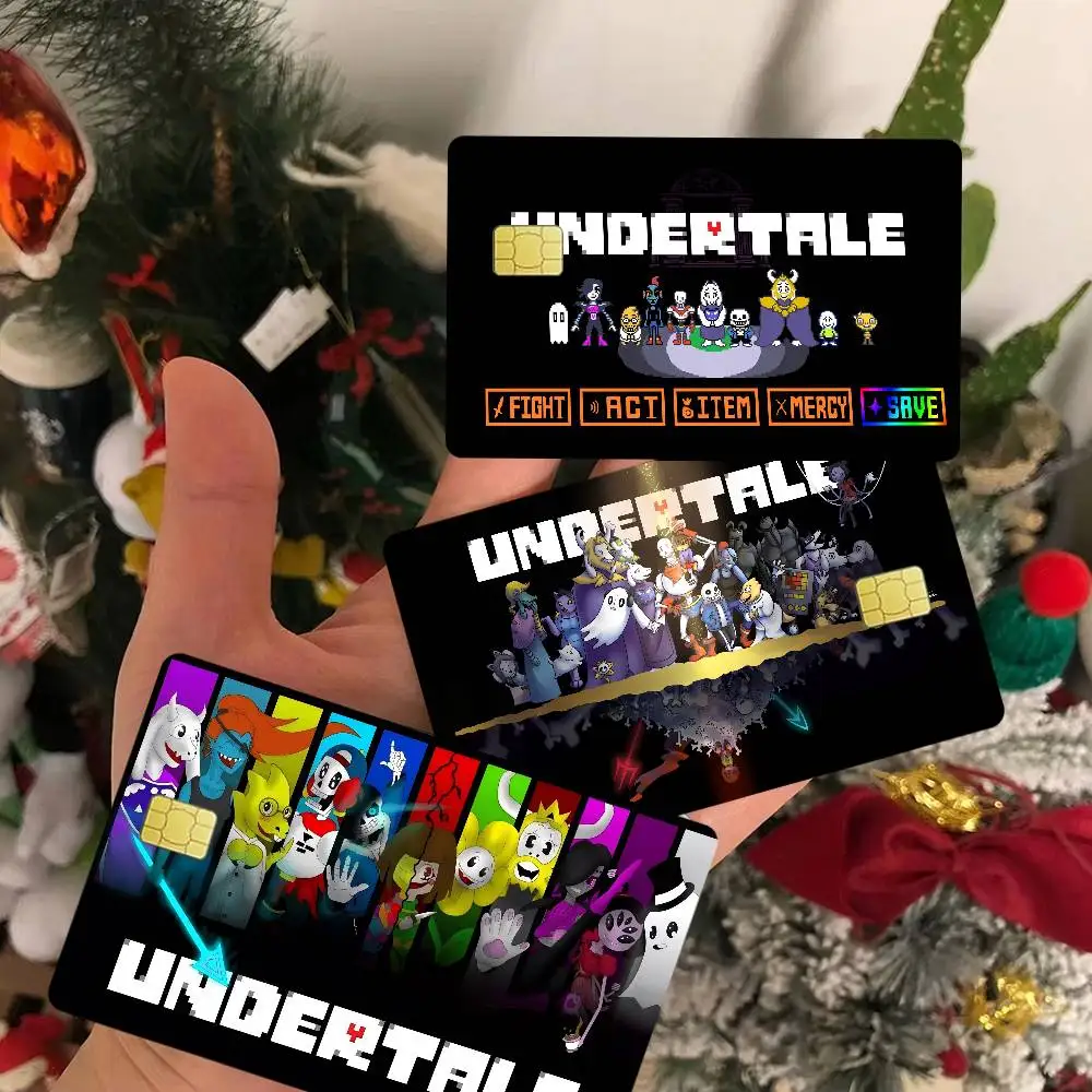 Hot Video Game U-Undertale Classic Movie Credit Card Skin Stickers For Bank Card Transportation Card Waterproof Sticker Gift
