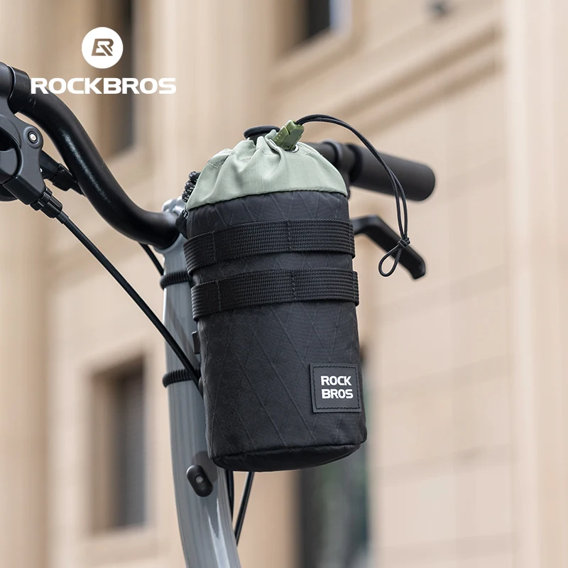 

ROCKBROS Bicycle Handlebar Bag Lightweight Portable 1.2L Capacity Thermal Bottle Bag Multifunction Shoulder Bag Bike Accessories