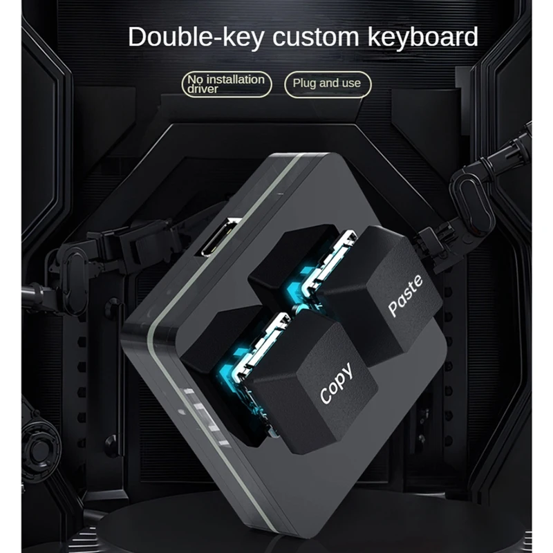 Aangepaste Mini Toetsenbord 2 Toets Rgb Macro Osu Toetsenbord Programmeerbaar Mechanisch Toetsenbord Voor Gaming Werken