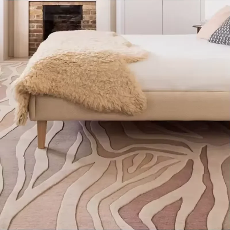 Modern Simple 13mm Thick Carpet Home Plush Pile Height Geometric Pattern Area Rugs Sets for Living Room Sofa Coffee
