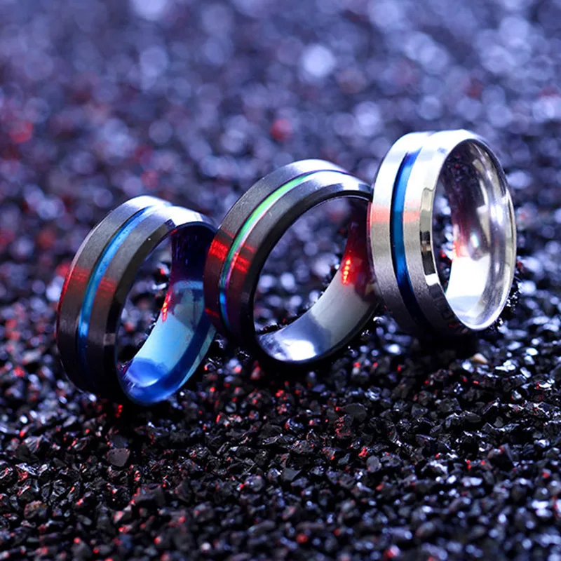 

Cool Multicolor Frosted Bevel Slotted Stainless Steel Metal Fashion Cool Gothic Jewelry Gift for Men and Women Never Fade