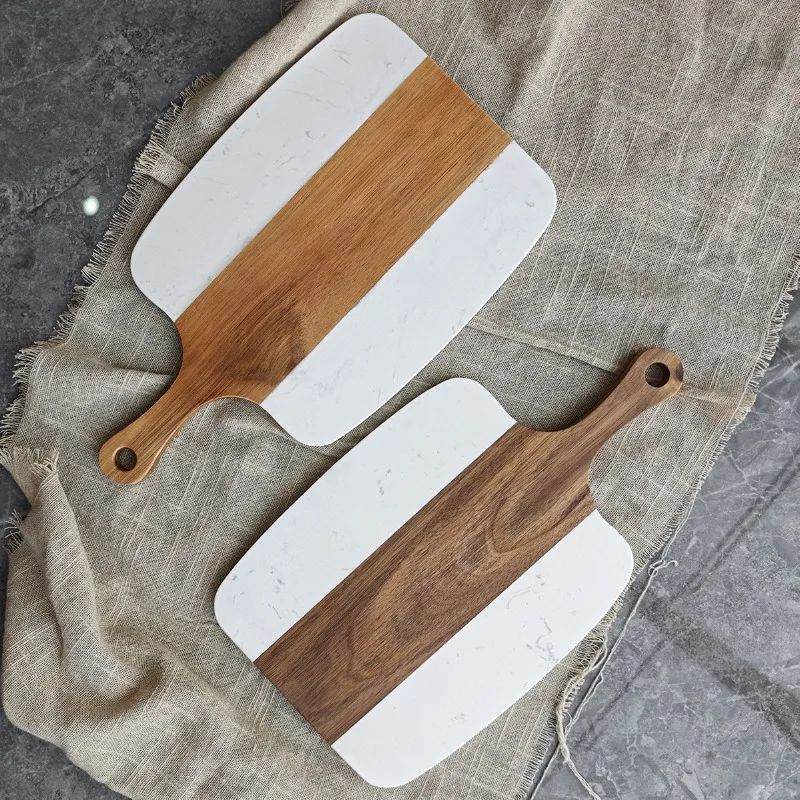 

Elegant Cutting Board Beef Steak Fruit Cooked Food Chopping Board Marble Montage Lovesick Wood Restaurant Kitchen Supply