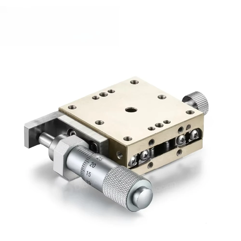 MBX40 Large Load Capacity Manual Positioning Stage 40*40mm SUS440C Optical Linear Guide 15m Parallelism 6.5mm Travel
