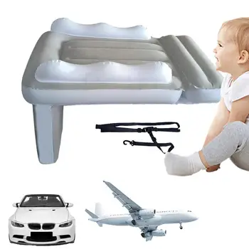 Cama de avión inflable para niños, extensor de asiento de avión para bebé, extensor de asiento de avión para bebé, cama de avión para niños con lados altos