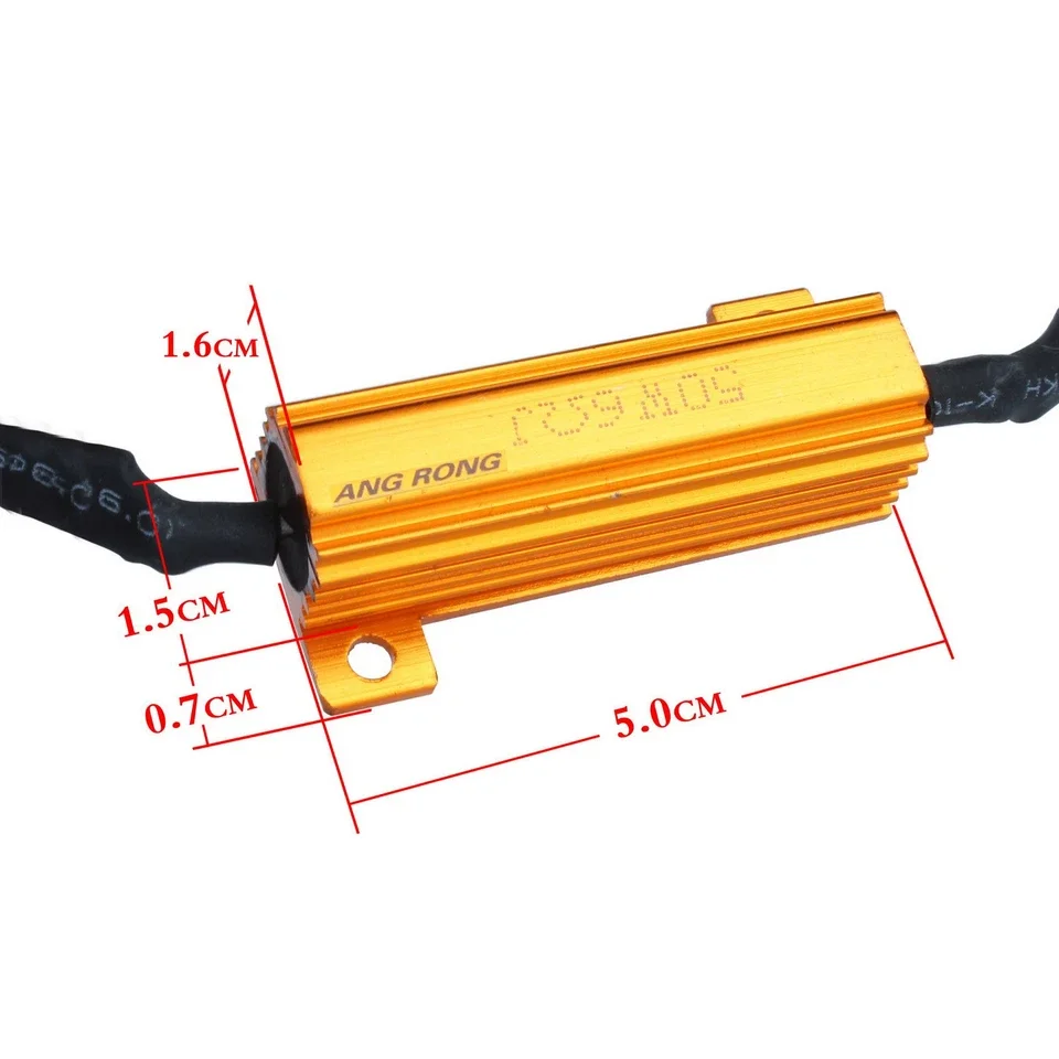 2x H11 H8 Load Resistors Wiring Harness Canbus Decoder For LED Headlight DRL Daytime Running Fog Light