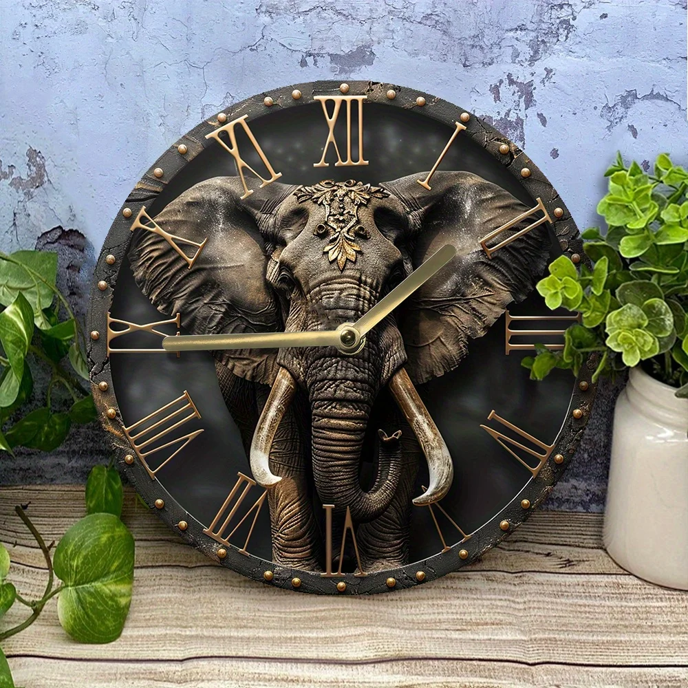 Silent Wall Clock with Elephant Design - Perfect for Office Decor & Pet Lovers, Ideal Thanksgiving Gift Wall Clock Modern Design