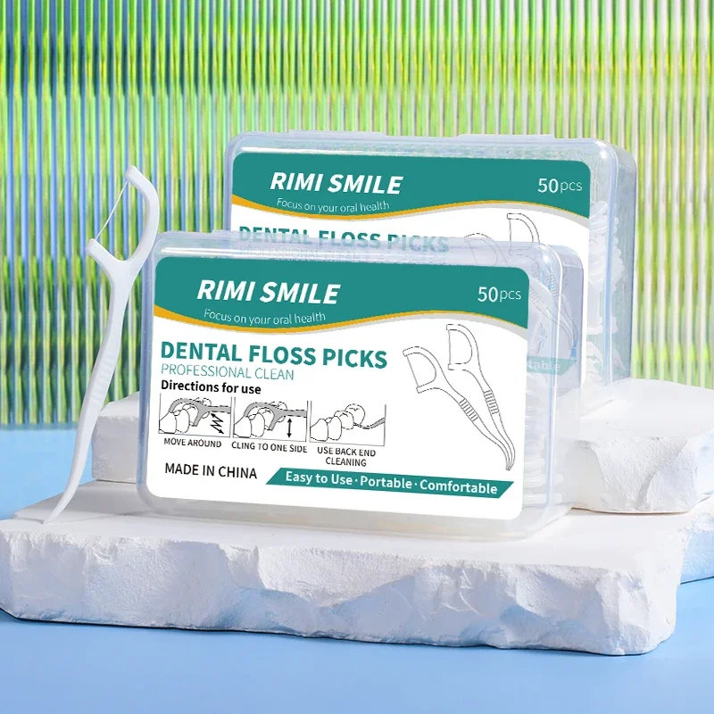 Fil dentaire et cure-dents portables, produits de soins bucco-dentaires jetables, soins bucco-dentaires, fil dentaire, ensemble de cure-dents, 50/150/300/600/1000 pièces