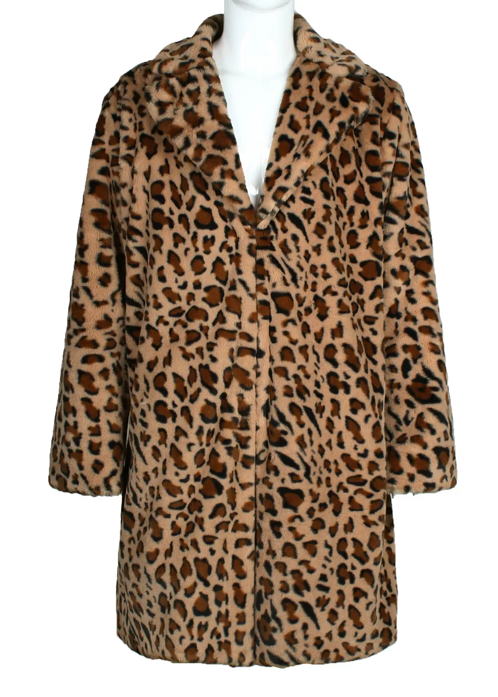 Chaqueta de piel sintética para hombre, de manga larga de leopardo abrigo grueso, abrigos cálidos, ropa de abrigo peluda, chaqueta de piel de lujo,