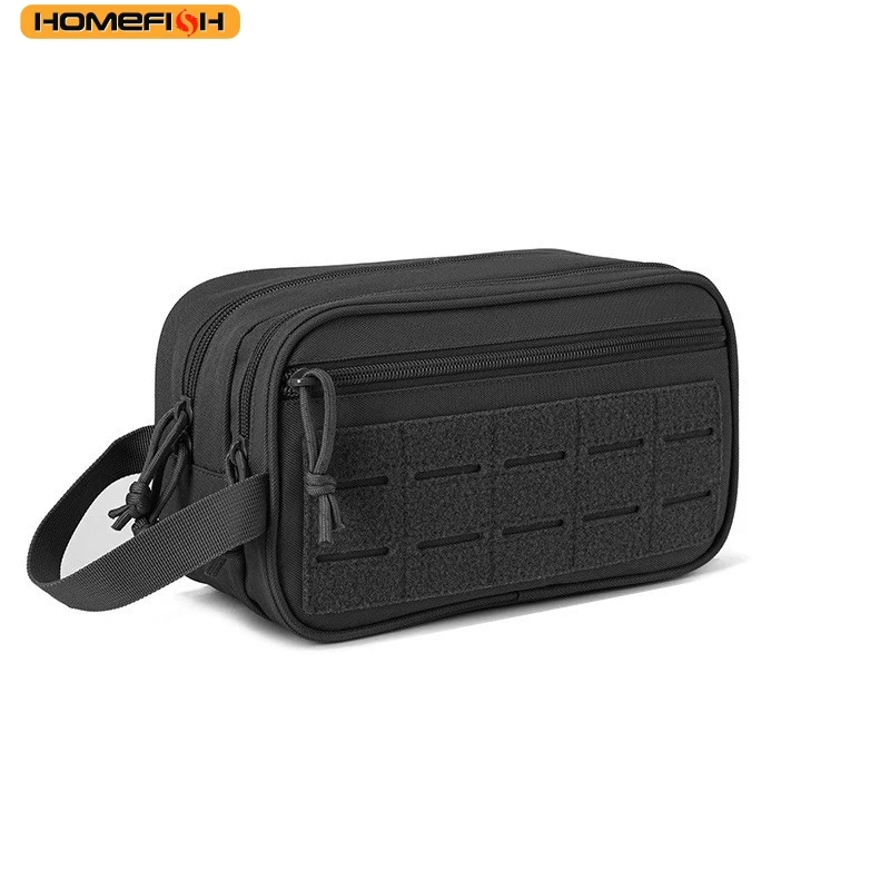 HOMEFISH Tactical Toiletry Bag For Men Hygiene Bag Tool Molle Pouches Small Dopp Kit Mens Shaving Kit Travel shower Makeup